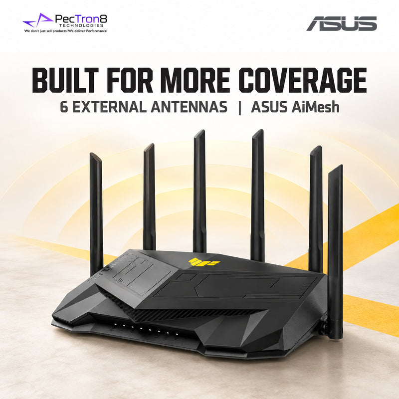ASUS TUF Gaming AX6000 Dual-Band WiFi 6 Gaming Router – Dual 2.5GbE, AiMesh, AiProtection Pro, Mobile Game Mode