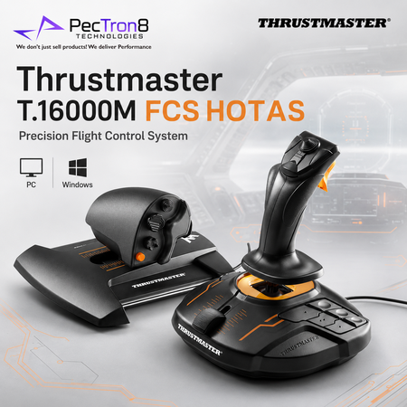 Thrustmaster T.16000M FCS HOTAS Flight Controller for PC with Joystick & TWCS Throttle