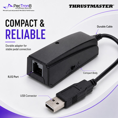 Thrustmaster T.RJ12 USB Adapter for PC Racing Pedal Connectivity