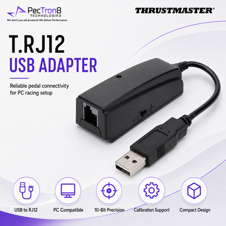 Thrustmaster T.RJ12 USB Adapter for PC Racing Pedal Connectivity