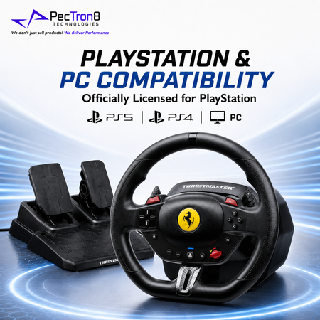 Thrustmaster T128 Racing Wheel for PS5, PS4 & PC with T2PM Pedal Set