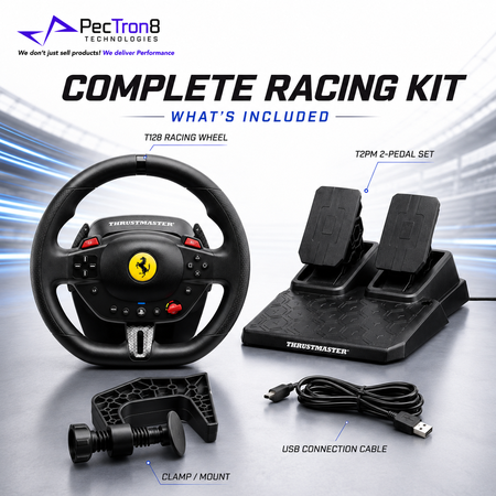 Thrustmaster T128 Racing Wheel for PS5, PS4 & PC with T2PM Pedal Set