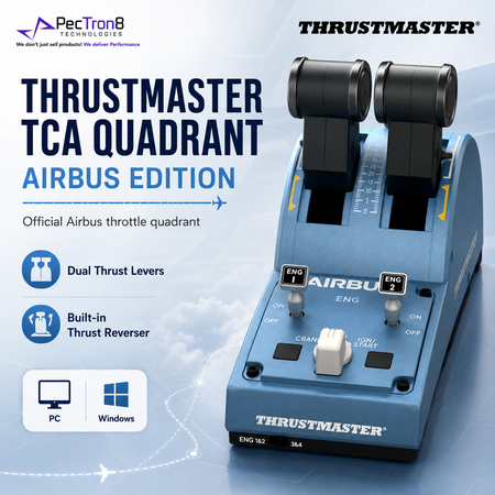 Thrustmaster TCA Quadrant Airbus Edition Flight Simulator Throttle Controller for PC
