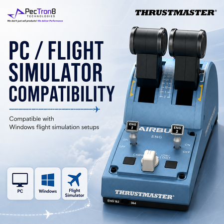 Thrustmaster TCA Quadrant Airbus Edition Flight Simulator Throttle Controller for PC