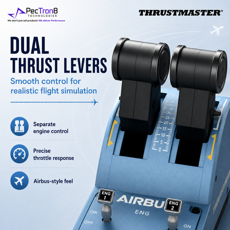 Thrustmaster TCA Quadrant Airbus Edition Flight Simulator Throttle Controller for PC