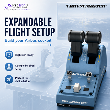 Thrustmaster TCA Quadrant Airbus Edition Flight Simulator Throttle Controller for PC