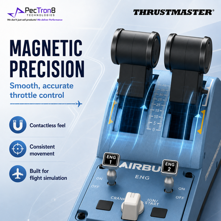 Thrustmaster TCA Quadrant Airbus Edition Flight Simulator Throttle Controller for PC