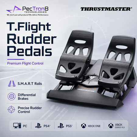 Thrustmaster T.Flight Rudder Pedals TFRP Flight Simulator Pedal Set for PC, PS4, PS5 & Xbox