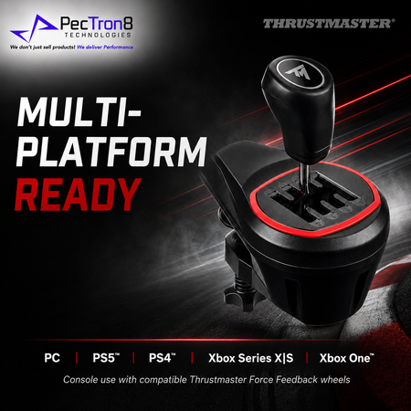 Thrustmaster TH8S Shifter Add-On 7+1 H-Pattern Racing Gear Shifter for PC, PS5, PS4 & Xbox