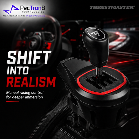 Thrustmaster TH8S Shifter Add-On 7+1 H-Pattern Racing Gear Shifter for PC, PS5, PS4 & Xbox