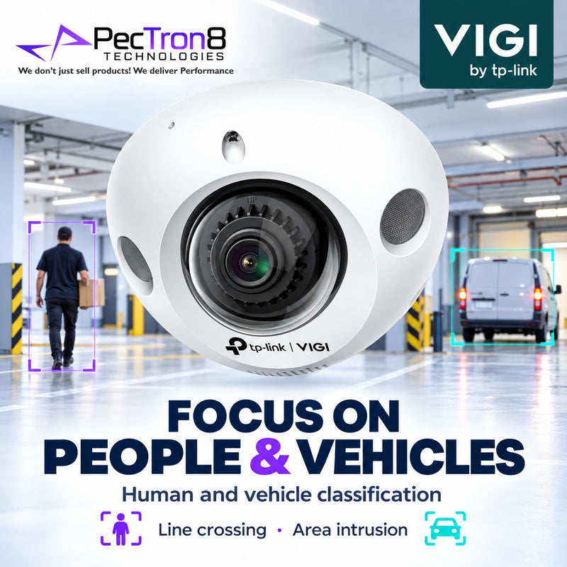 TP-Link VIGI C230I Mini 3MP IR Dome Network Camera – H.265+, Smart IR 30m, Human & Vehicle Detection, PoE