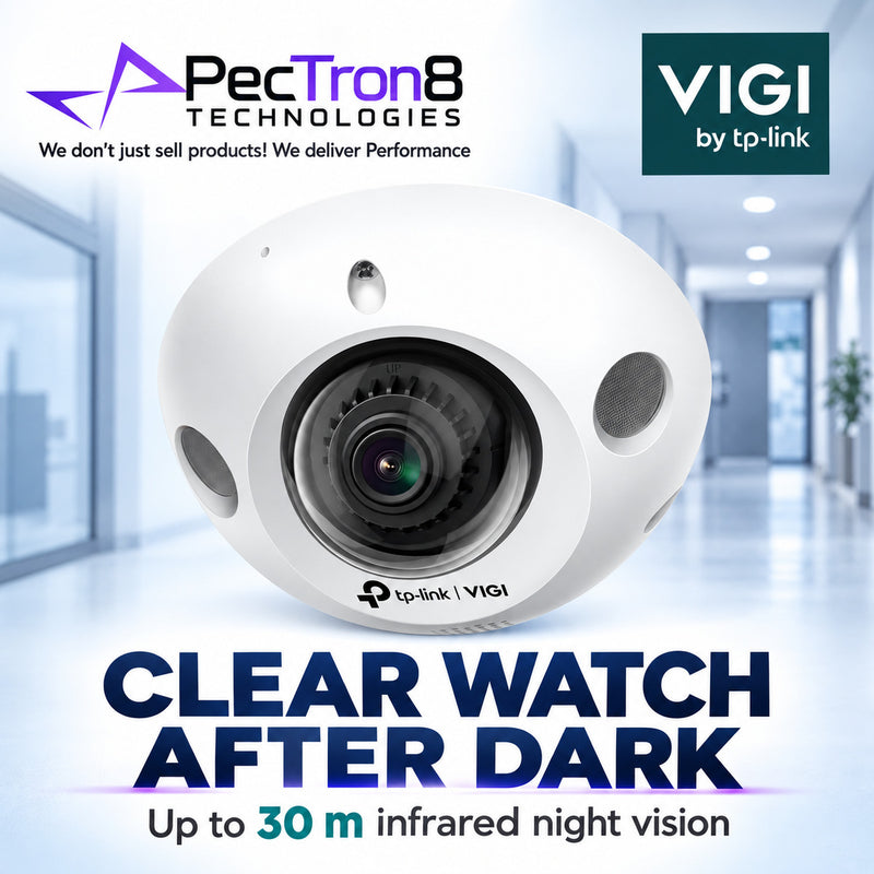TP-Link VIGI C230I Mini 3MP IR Dome Network Camera – H.265+, Smart IR 30m, Human & Vehicle Detection, PoE