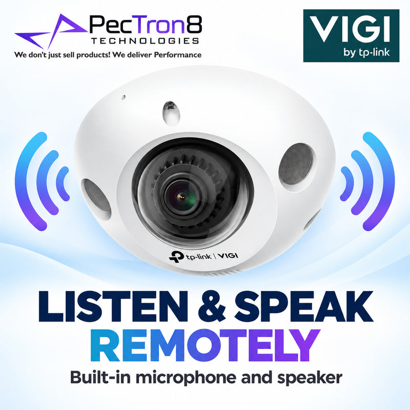 TP-Link VIGI C230I Mini 3MP IR Dome Network Camera – H.265+, Smart IR 30m, Human & Vehicle Detection, PoE