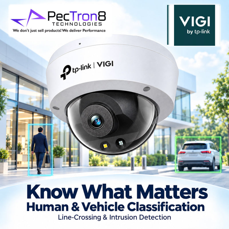 TP-Link VIGI C240 4MP Full-Color Dome Network Camera – IP67, IK10, PoE, Built-in Microphone, AI Detection