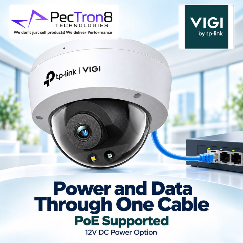 TP-Link VIGI C240 4MP Full-Color Dome Network Camera – IP67, IK10, PoE, Built-in Microphone, AI Detection