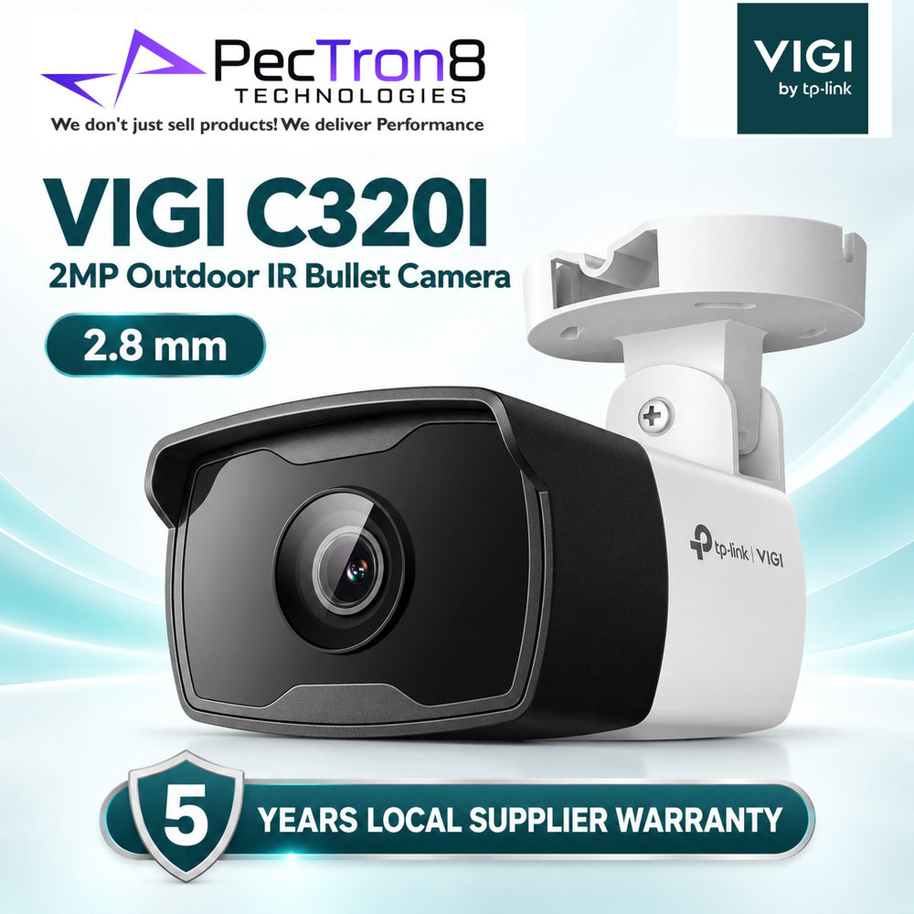 TP-Link VIGI C320I 2MP Outdoor IR Bullet Network Camera – Full HD, AI Human & Vehicle Detection, 50m IR Night Vision, PoE, IP67