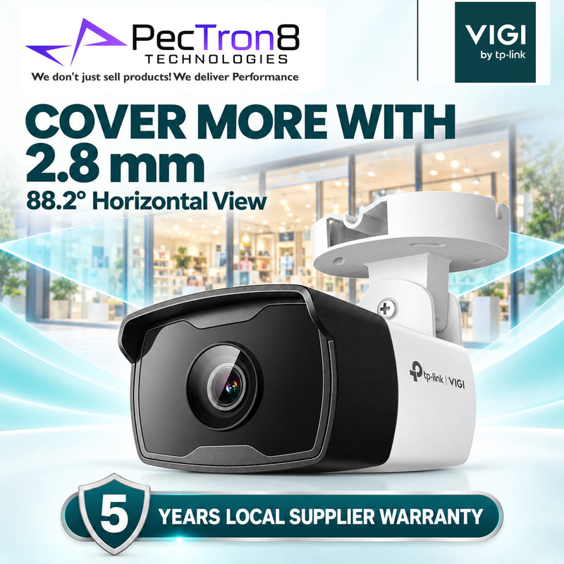 TP-Link VIGI C320I 2MP Outdoor IR Bullet Network Camera – Full HD, AI Human & Vehicle Detection, 50m IR Night Vision, PoE, IP67