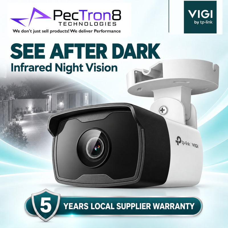 TP-Link VIGI C320I 2MP Outdoor IR Bullet Network Camera – Full HD, AI Human & Vehicle Detection, 50m IR Night Vision, PoE, IP67