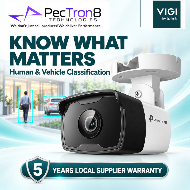 TP-Link VIGI C320I 2MP Outdoor IR Bullet Network Camera – Full HD, AI Human & Vehicle Detection, 50m IR Night Vision, PoE, IP67