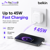 Belkin WCA013 Compact 45W USB-C Charger for iPhone, Samsung, iPad & Laptop