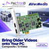 AVerMedia DarkCrystal HD Capture Pro C027 PCIe Capture Card – HDMI, Component, Composite & S-Video, Real-Time H.264 Recording, 1080i Capture