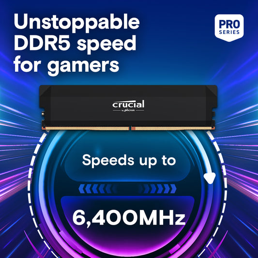 CRUCIAL PRO DDR5 BLACK 6000MT/s 32GB(16GBx2) CL36 INTEL/AMD EXPO KIT