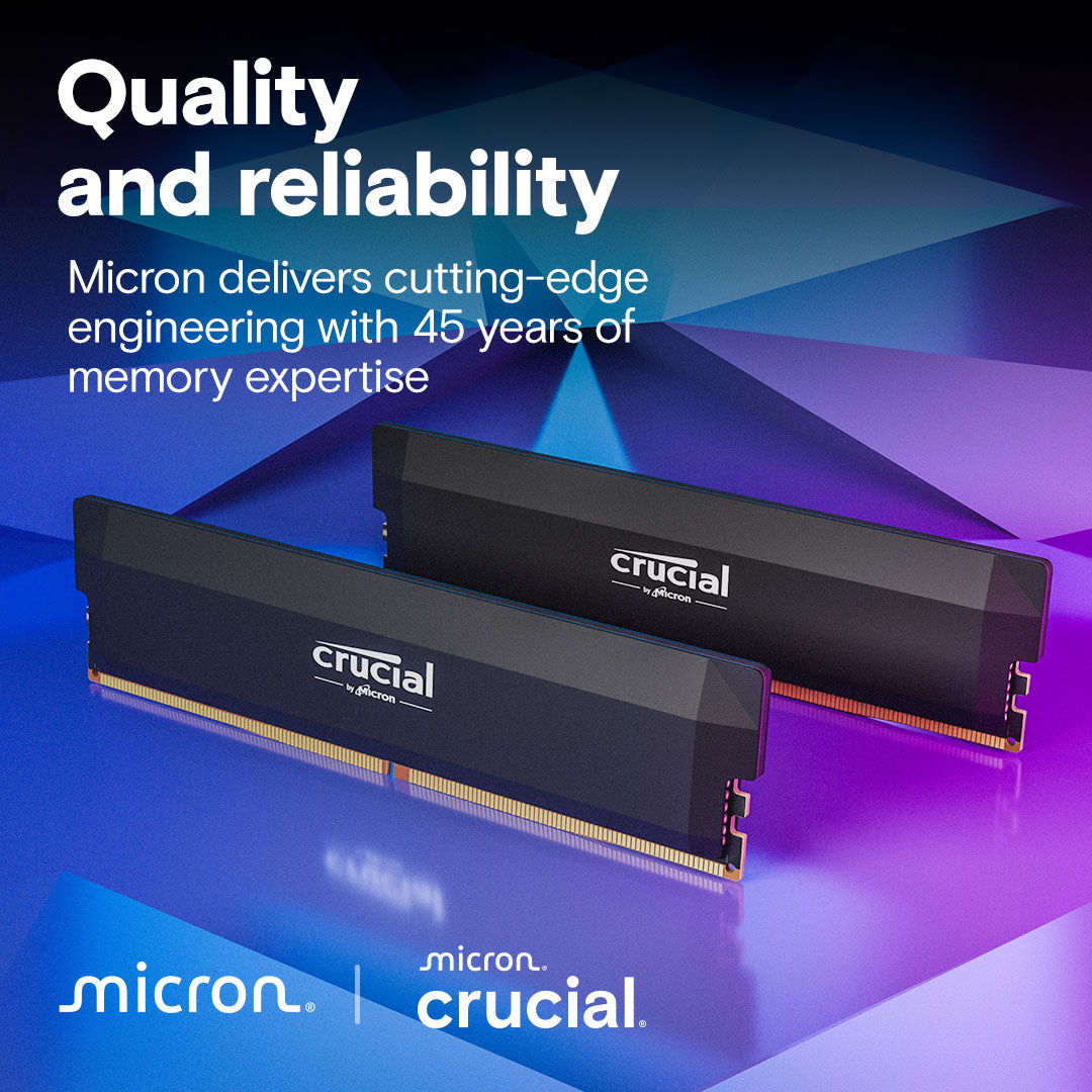 CRUCIAL PRO DDR5 BLACK 6000MT/s 32GB(16GBx2) CL36 INTEL/AMD EXPO KIT