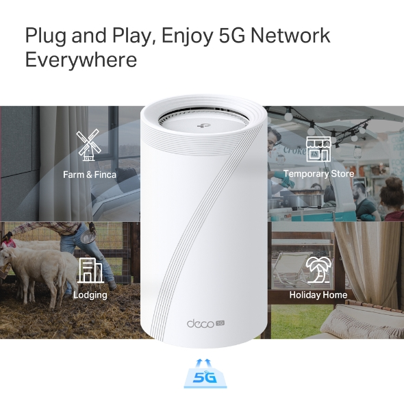 Deco BE65-5G(1-pack) 5G BE9300 Tri-Band Whole Home Mesh Wi-Fi 7 System