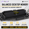 CORSAIR VENGEANCE LPX 16GB (2×8GB) DDR4 3600MT/s CL18 Desktop Memory Kit – Black | CMK16GX4M2D3600C18