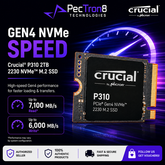 Crucial P310 2TB PCIe Gen4 NVMe M.2 2230 SSD for Compatible Handhelds, Laptops & Mini PCs