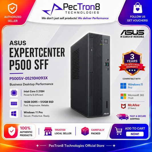 ASUS ExpertCenter P5 SFF P500SV-05210H093X | Business Desktop | Windows 11 Pro | 3 Years Warranty