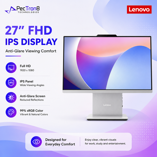 Lenovo IdeaCentre AIO 27IRH9 27” FHD IPS All-in-One PC i5-13420H 16GB DDR5 512GB SSD Win11 Wireless Keyboard Mouse