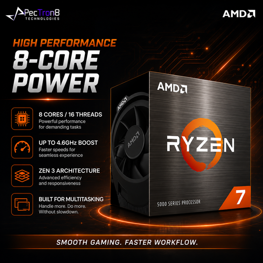 AMD Ryzen 7 5700 Desktop Processor 8 Cores 16 Threads AM4 Up to 4.6GHz with Wraith Spire Cooler