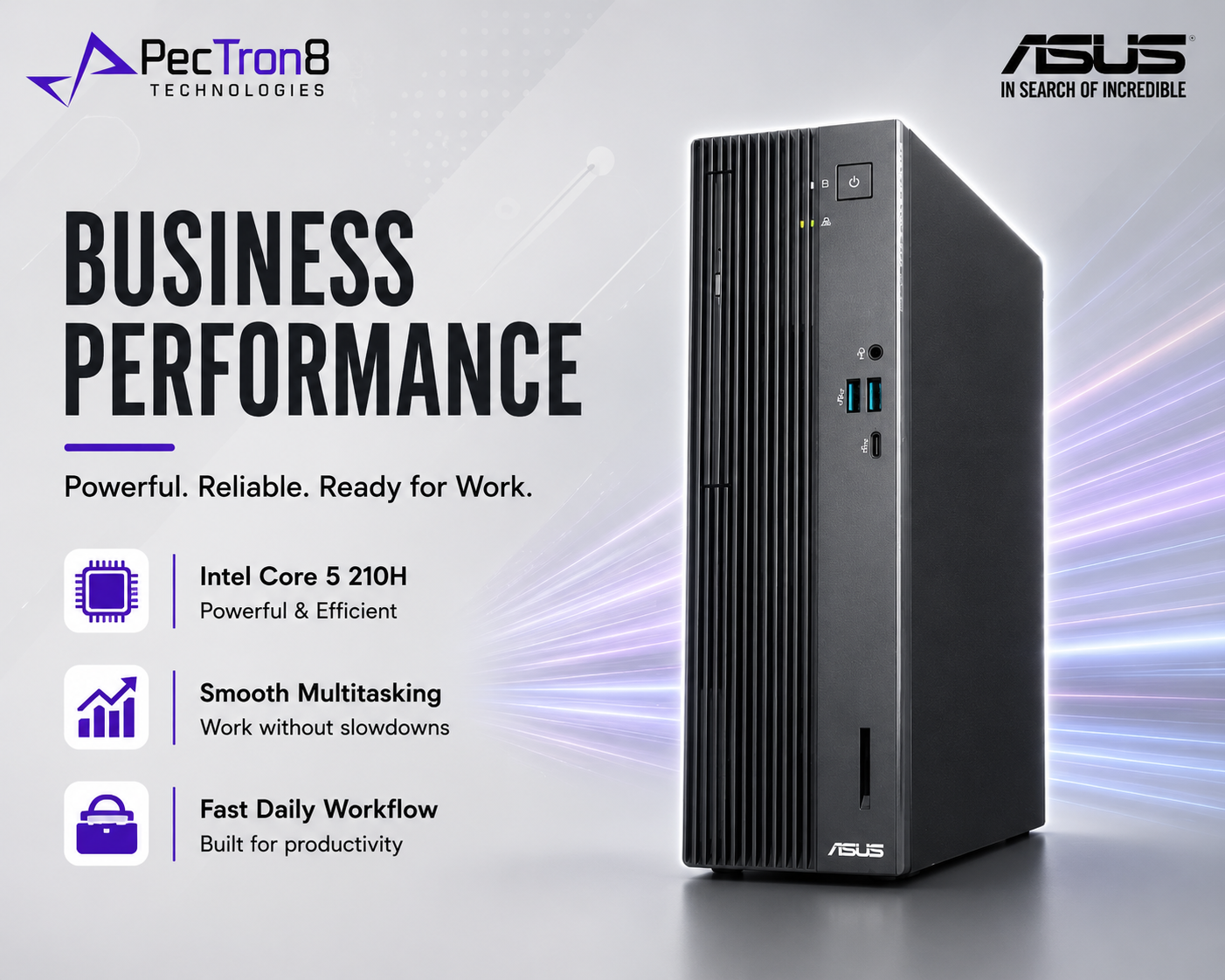 ASUS ExpertCenter P5 SFF P500SV-05210H093X | Business Desktop | Windows 11 Pro | 3 Years Warranty