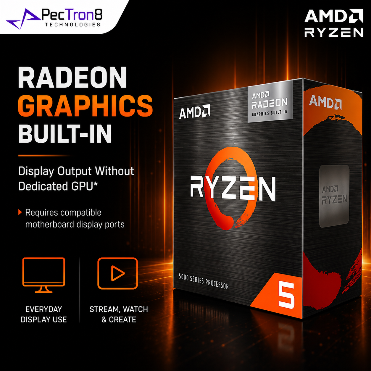 AMD Ryzen 5 5600GT AM4 Desktop Processor with Integrated Radeon Graphics