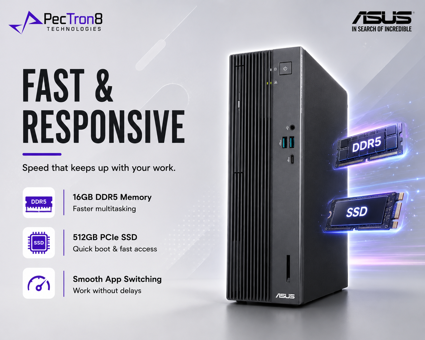 ASUS ExpertCenter P5 SFF P500SV-05210H093X | Business Desktop | Windows 11 Pro | 3 Years Warranty