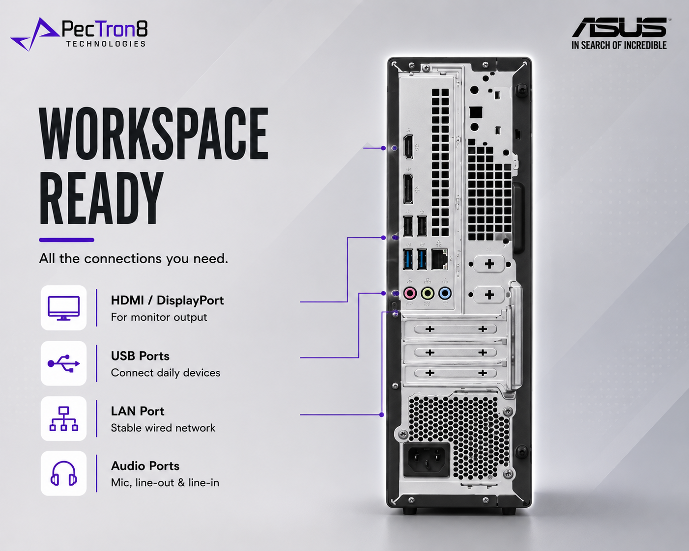 ASUS ExpertCenter P5 SFF P500SV-05210H093X | Business Desktop | Windows 11 Pro | 3 Years Warranty