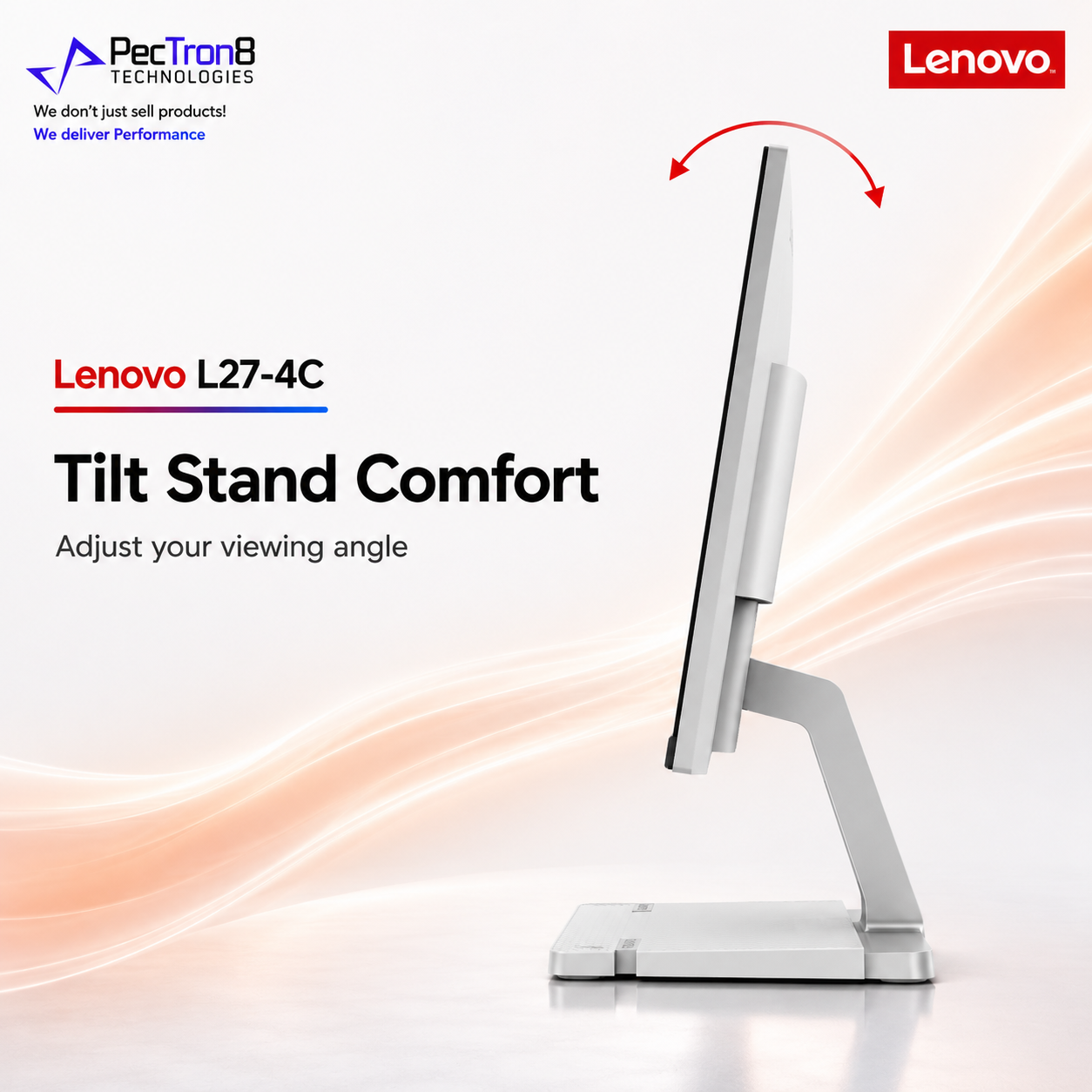 Lenovo L27-4C FHD 27 Inch Monitor for PC Laptop Office Study Home Use with HDMI VGA