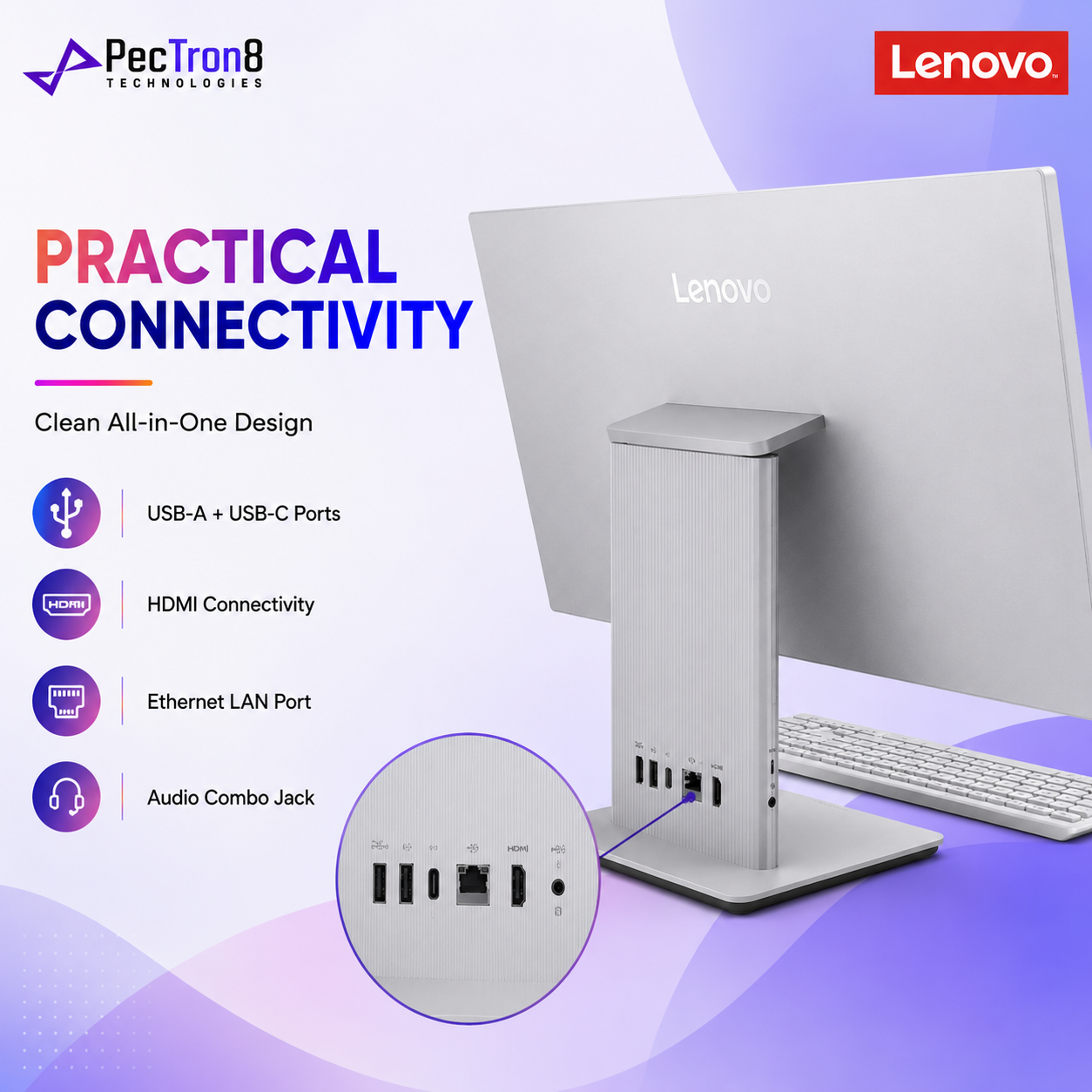 Lenovo IdeaCentre AIO 27IRH9 27” FHD IPS All-in-One PC i5-13420H 16GB DDR5 512GB SSD Win11 Wireless Keyboard Mouse