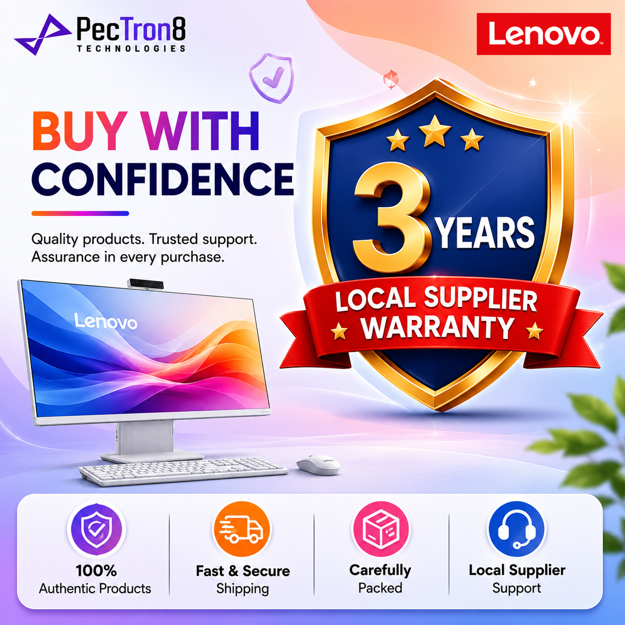 Lenovo IdeaCentre AIO 27IRH9 27” FHD IPS All-in-One PC i5-13420H 16GB DDR5 512GB SSD Win11 Wireless Keyboard Mouse