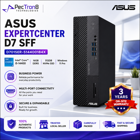ASUS ExpertCenter D7 SFF D701SER-514400184X Desktop PC Intel Core i5-14400 16GB DDR5 512GB SSD