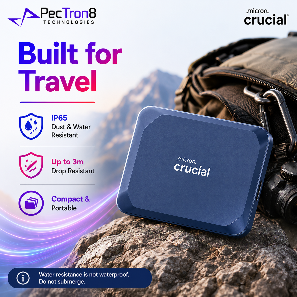 Crucial X10 Portable SSD 2TB 4TB 6TB 8TB USB-C External Solid State Drive Up to 2100MB/s