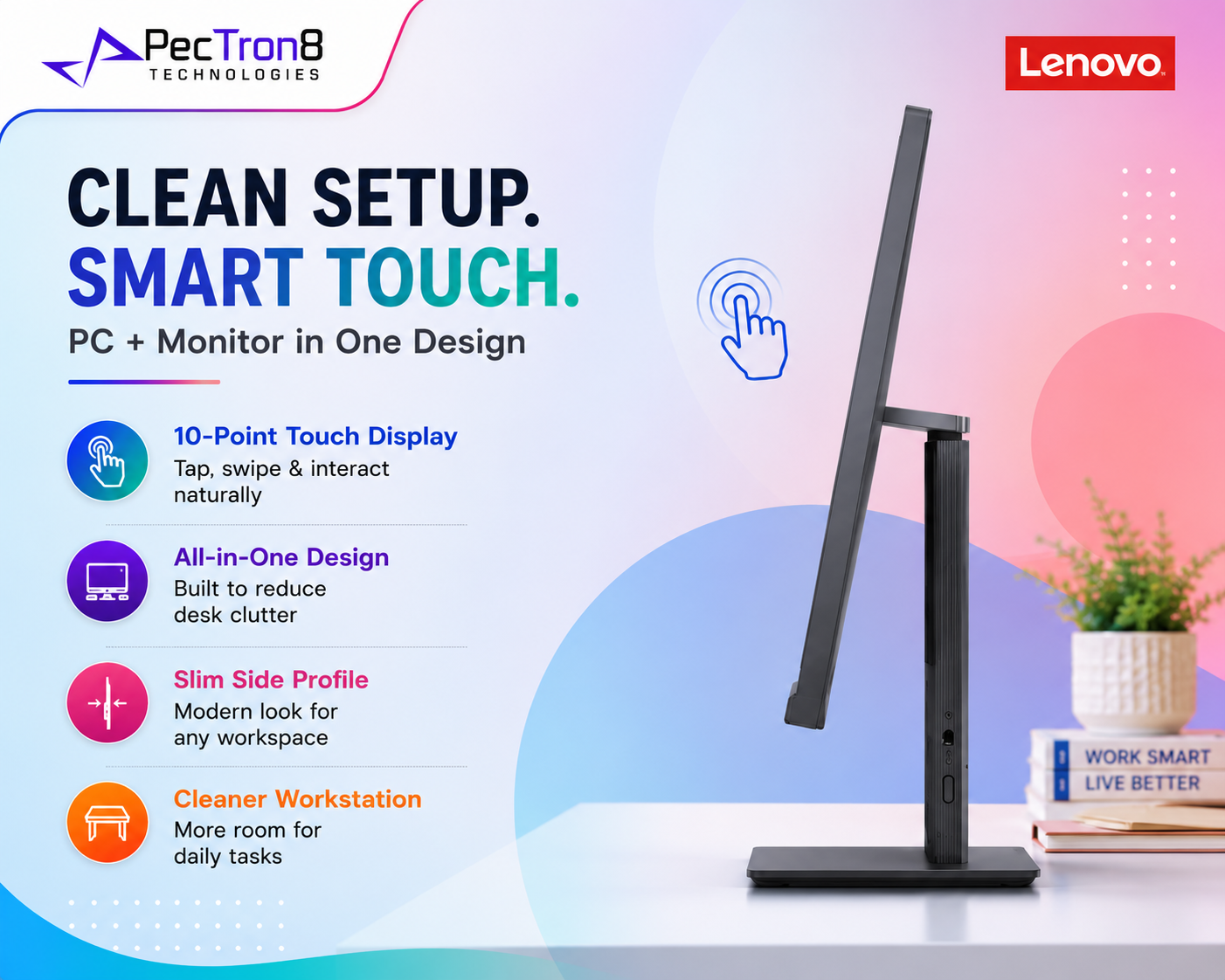 Lenovo IdeaCentre 27" AIO F0JW002BST | Intel Core Ultra 7 | 16GB RAM | 1TB SSD | Windows 11 Home | Keyboard & Mouse Included