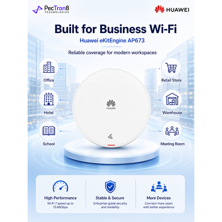 Huawei eKitEngine AP673 WiFi 7 Tri-Band Wireless Access Point 13.66Gbps 5GE PoE