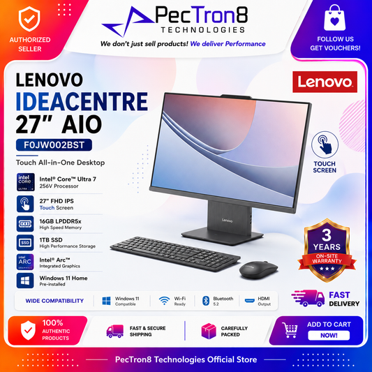 Lenovo IdeaCentre 27" AIO F0JW002BST | Intel Core Ultra 7 | 16GB RAM | 1TB SSD | Windows 11 Home | Keyboard & Mouse Included