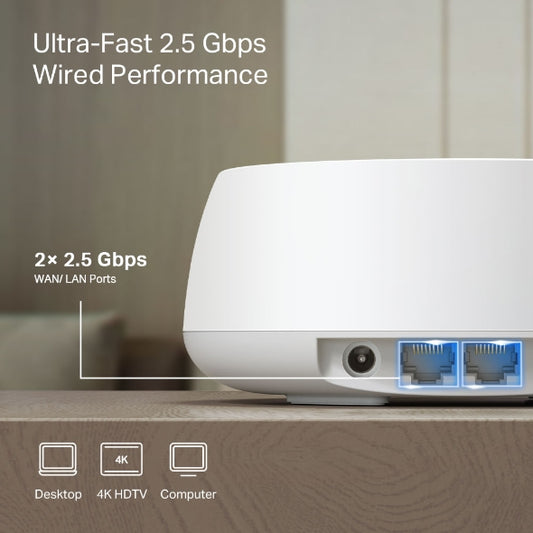 TP-LINK Deco BE25 BE5000 Whole Home Mesh WiFi 7 System - 3 Pack