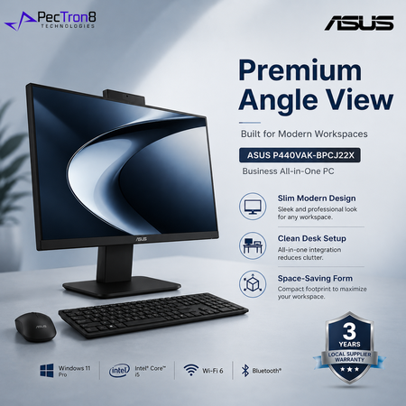 ASUS ExpertCenter P440VAK-BPCJ22X 23.8” FHD AiO PC Intel Core 5 16GB 512GB Win 11 Pro