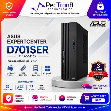 ASUS ExpertCenter D701SER Desktop PC Intel Core i7-14700 16GB DDR5 1TB SSD Windows 11 Pro
