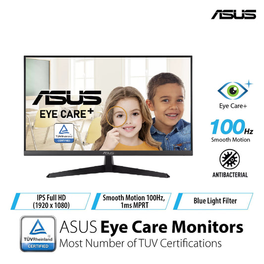 ASUS 24" VY249HF-R IPS FHD100Hz EYECARE+ HDMI,MONITOR-3YRS ONSITE BY ASUS